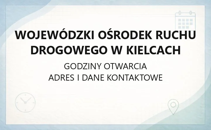 Wojewódzki Ośrodek Ruchu Drogowego w Kielcach - kontakt, cennik, zapisy na egzamin