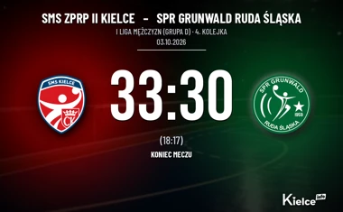 [PIŁKA RĘCZNA] SMS ZPRP II Kielce – SPR Grunwald Ruda Śląska 33:30 w 4. kolejce I Ligi Mężczyzn (Grupa D)