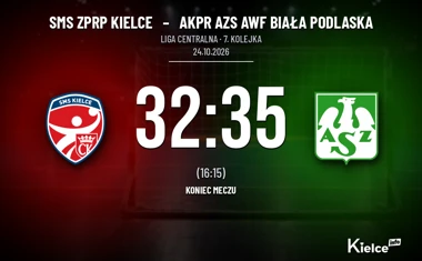 [PIŁKA RĘCZNA] Liga Centralna: SMS ZPRP Kielce – AKPR AZS AWF Biała Podlaska 32:35. Sześć bramek odrobione, punktów brak