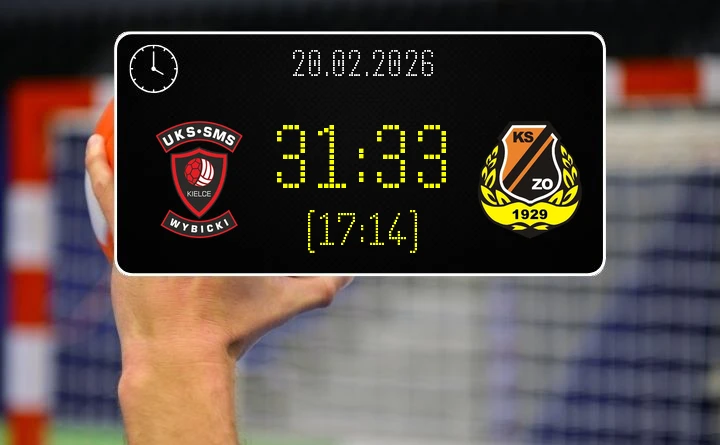 [PIŁKA RĘCZNA] UKS SMS Wybicki Kielce – KSZO Ostrowiec Świętokrzyski 31:33 – I Liga Mężczyzn (Grupa D), kolejka 17