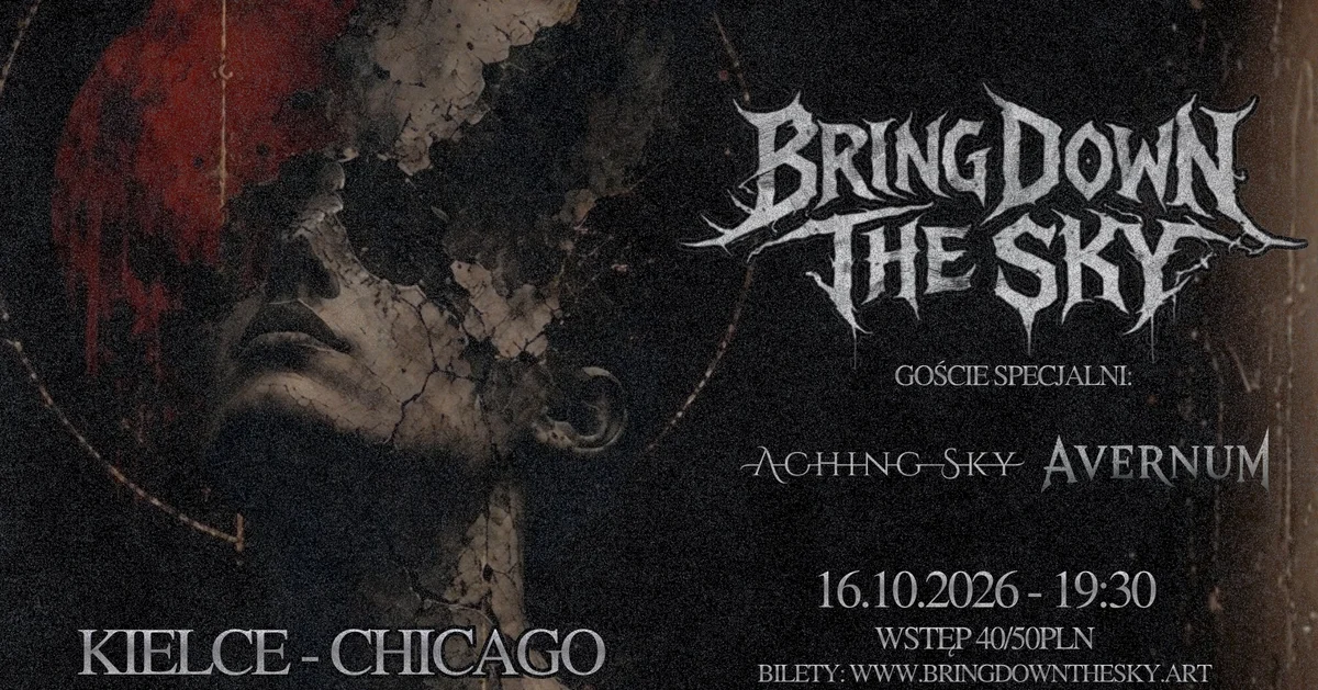 Grafika promocyjna wydarzenia BRING DOWN THE SKY – koncert w Kielcach