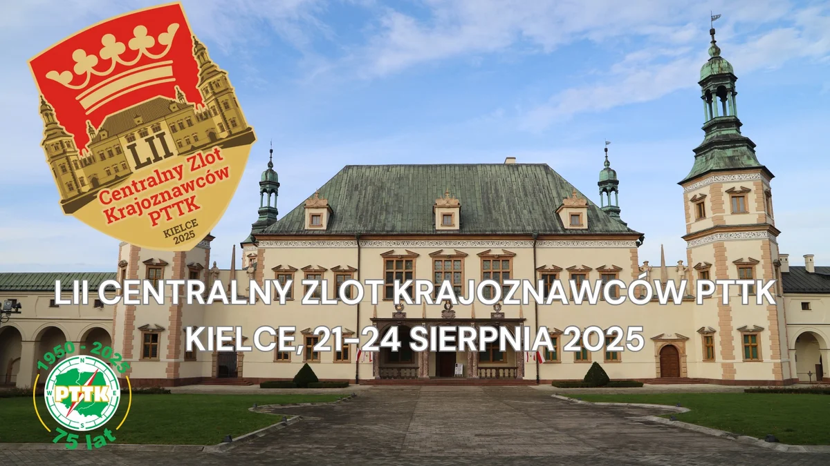 Grafika promocyjna wydarzenia Centralny Zlot Krajoznawców w Kielcach w sierpniu 2025