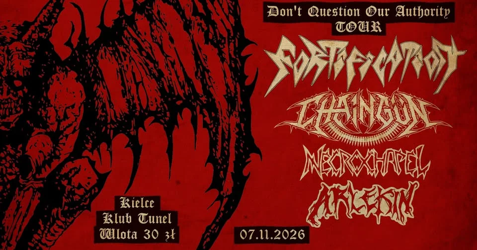 Grafika promocyjna wydarzenia DQOA TOUR: Fortification – koncert metalowy