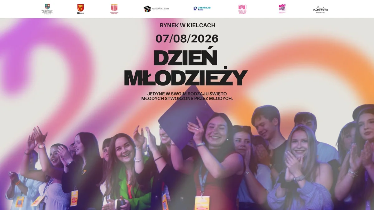 Grafika promocyjna wydarzenia Dzień Młodzieży 2026 w Kielcach