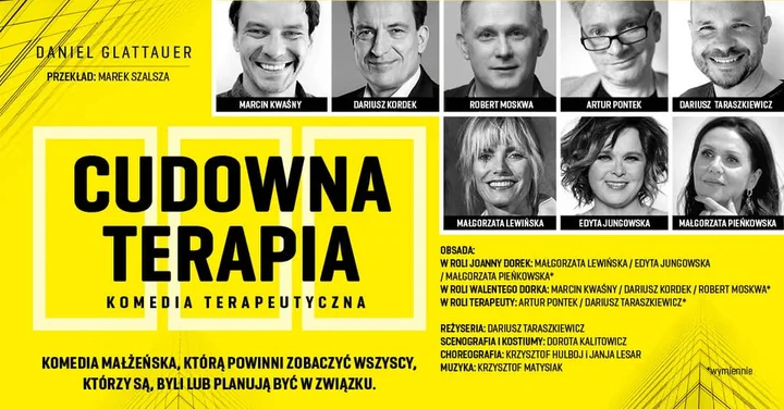 Grafika promocyjna wydarzenia Cudowna terapia — komedia małżeńska w Kielcach