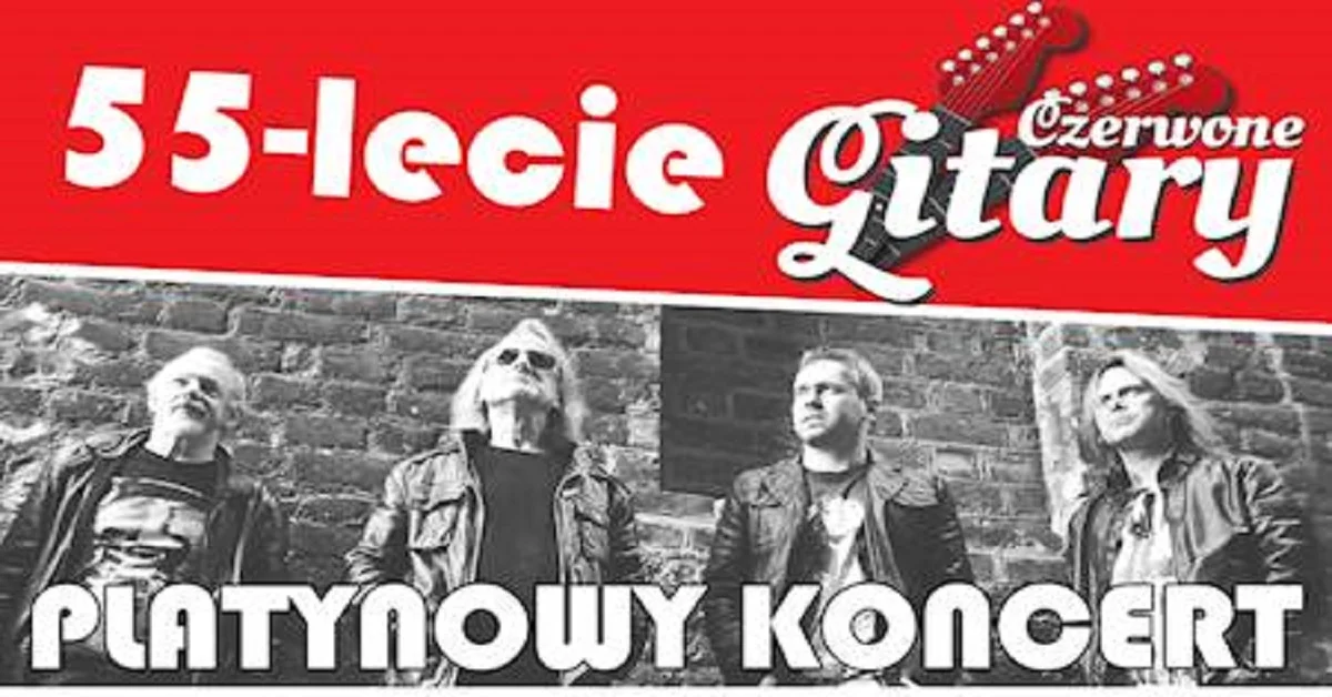 Grafika promocyjna wydarzenia Koncert jubileuszowy zespołu Czerwone Gitary w Kielcach