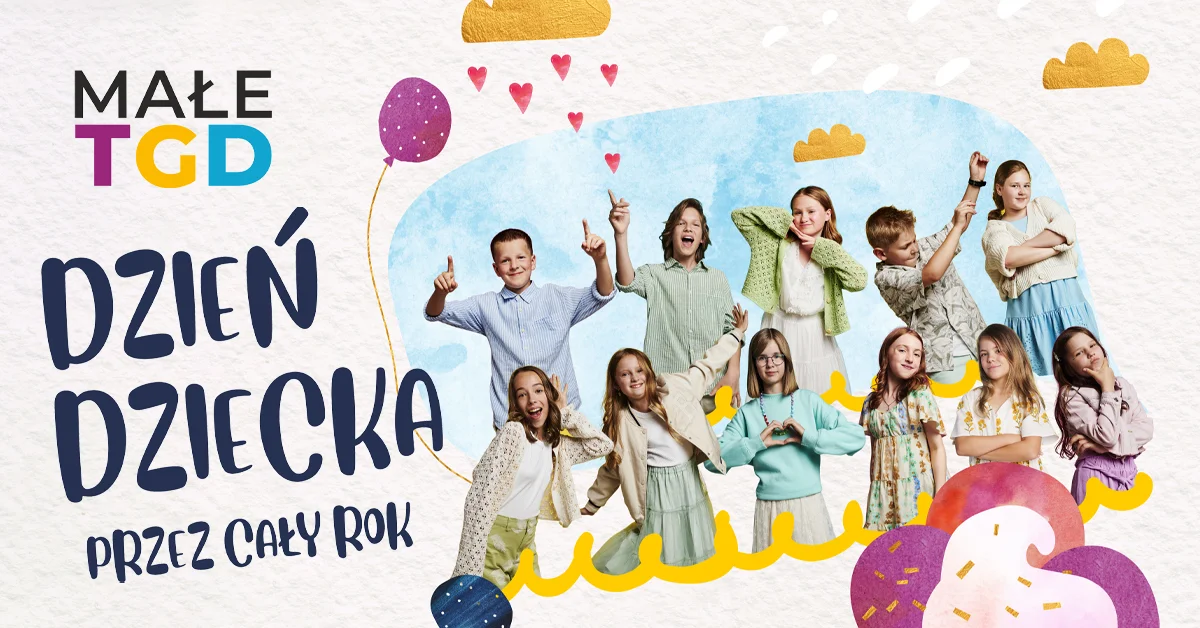 Grafika promocyjna wydarzenia Koncert zespołu Małe TGD w Kielcach – muzyka dla dzieci przez cały rok