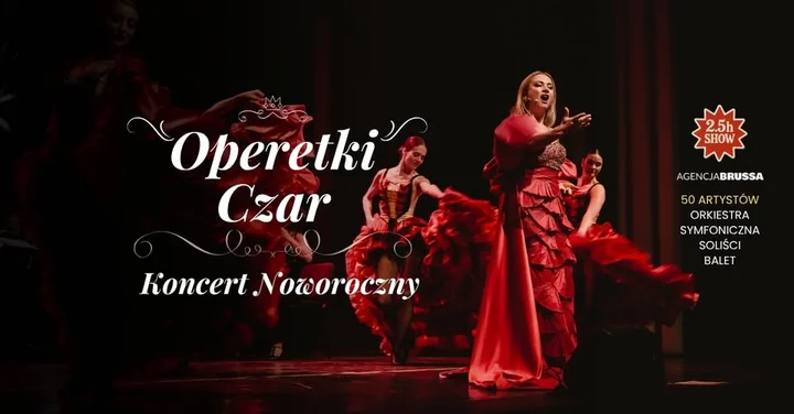 Grafika promocyjna wydarzenia Operetki Czar — Koncert Noworoczny w Kielcach