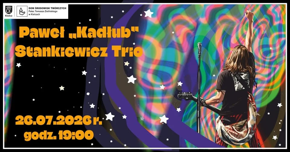 Grafika promocyjna wydarzenia Paweł „Kadłub” Stankiewicz Trio koncert letni