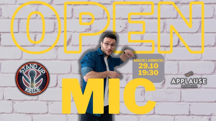 Grafika promocyjna wydarzenia Kielce Stand UP — Otwarta scena w Applause, 22 stycznia 2026