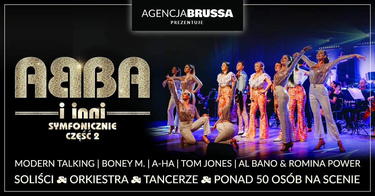 Grafika promocyjna wydarzenia Symfoniczne widowisko z przebojami ABBY i innych legend muzyki w Kielcach