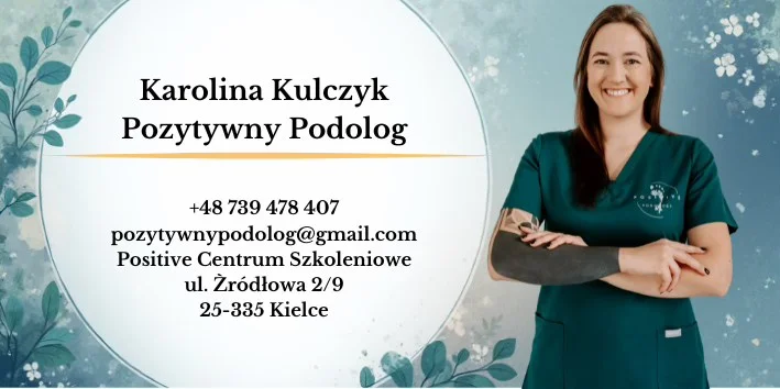Grafika promocyjna wydarzenia Szkolenie podologiczne Brodawki — gabinet podologiczny KIELCE Karolina Kulczyk