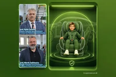 Grafika promocyjna wydarzenia Echo Nauki. Ludzie i Technologie: bezpieczeństwo dzieci w samochodzie