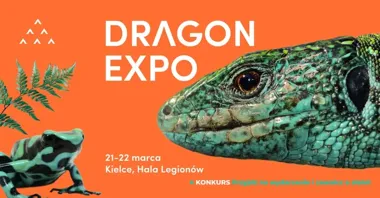 Grafika promocyjna wydarzenia Dragon Expo Kielce — event terrarystyczny i botaniczny, 21–22 marca 2026