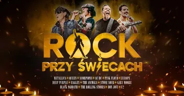Grafika promocyjna wydarzenia Kielce: ROCK przy świecach — kameralny koncert w Filharmonii Świętokrzyskiej