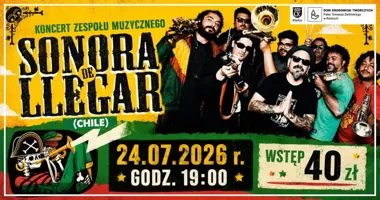 Grafika promocyjna wydarzenia SONORA DE LLEGAR koncert w Kielcach