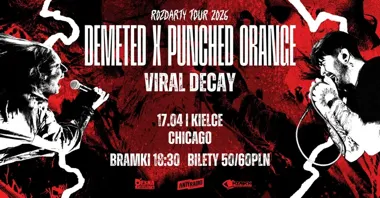 Grafika promocyjna wydarzenia ROZDARTY TOUR: PUNCHED ORANGE x DEMETED + VIRAL DECAY w Kielcach
