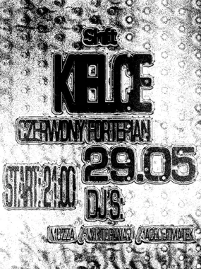 Grafika promocyjna wydarzenia SHIFT w Czerwonym Fortepianie w Kielcach. After maturalny, trap i rap na żywo