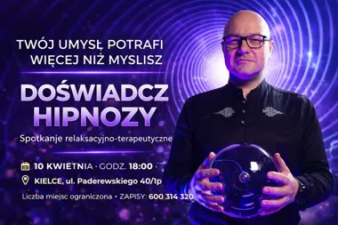 Grafika promocyjna wydarzenia SPOTKANIE Z HIPNOZĄ - Kielce: wieczór relaksu i odblokowania