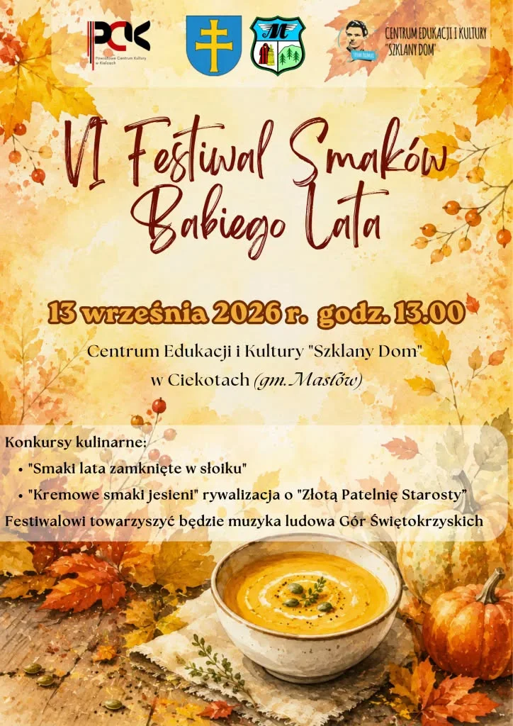Grafika promocyjna wydarzenia VI Festiwal Smaków Babiego Lata