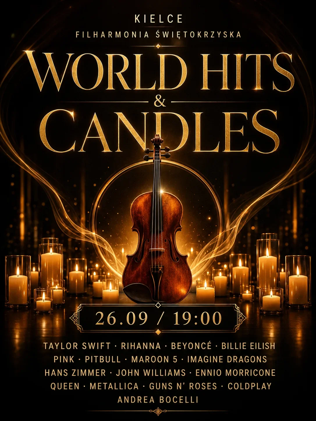 Grafika promocyjna wydarzenia World Hits & Candles
