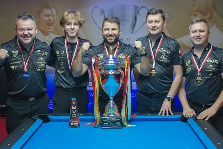 Fortis Bilard Kielce z dziesiątym tytułem. Dwa zespoły na podium