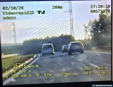 Kontrole na S7 pod Kielcami: 209 km/h i kierowca bez uprawnień