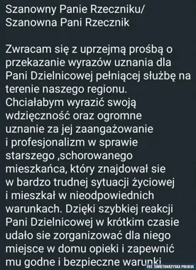 Dzielnicowa uratowała 85-latka - jedna decyzja zmieniła jego los