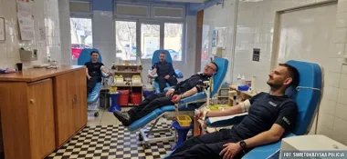 Mundurowi z Kielc oddali krew - akcja „Pomoc nie zna płci”