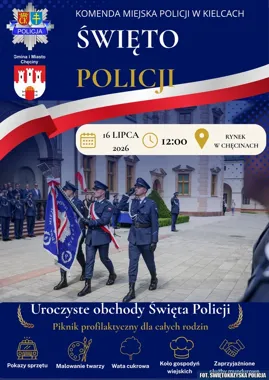 Policja z Kielc świętuje w Chęcinach. Będzie apel i rodzinny piknik