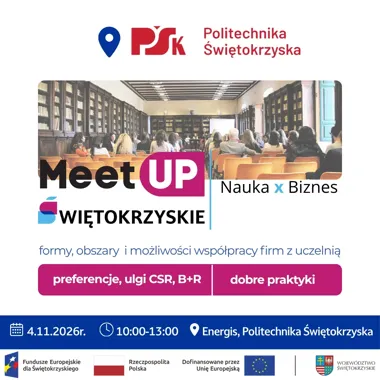 Uczestnicy wydarzenia siedzą w rzędach krzeseł w sali bibliotecznej z drewnianymi regałami na książki, skierowani ku prowadzącemu przy ekranie projekcyjnym.