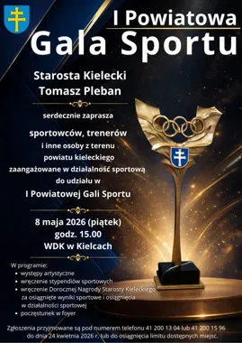 Powiatowa gala sportu w Kielcach wyróżni uczniów, trenerów i zawodników